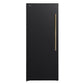 Forno FFFFD172228BLKLS Forno Maderno 28-Inch Convertible Upright Freezer/Refrigerator In Black With Antique Brass Handle, 13.6 Cu.Ft., Left Swing