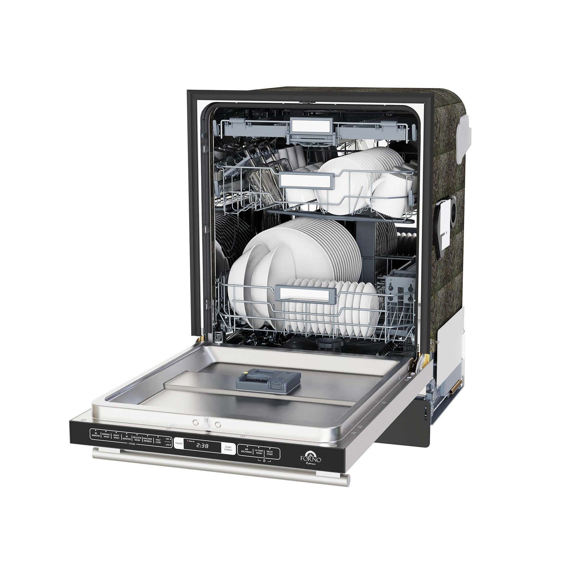 Forno FDWBI803524S Forno Romano 24-Inch Built-In Dishwasher, Stainless Steel Finish, Stainless Steel Tub, 49 Dba, Energy Star Certified