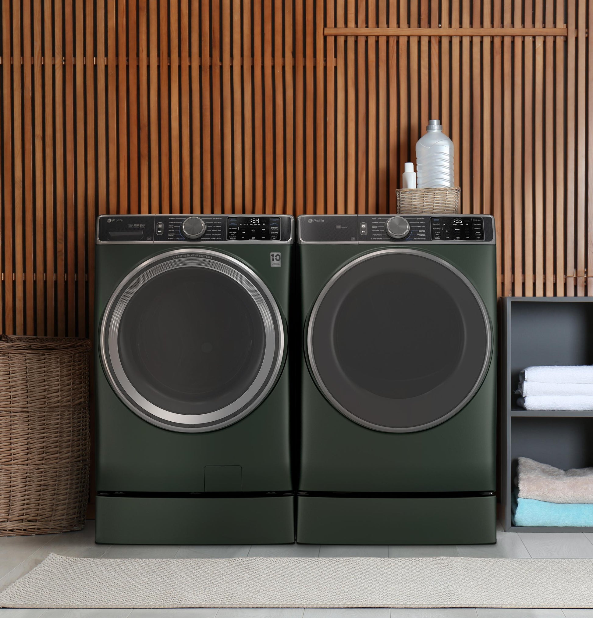 Ge Appliances PFW955SPWGN Ge Profile™ 5.5 Cu. Ft. Capacity Smart Front Load Energy Star® Steam Washer With Ultrafresh Vent System+ And Smart Wash & Smart Rinse