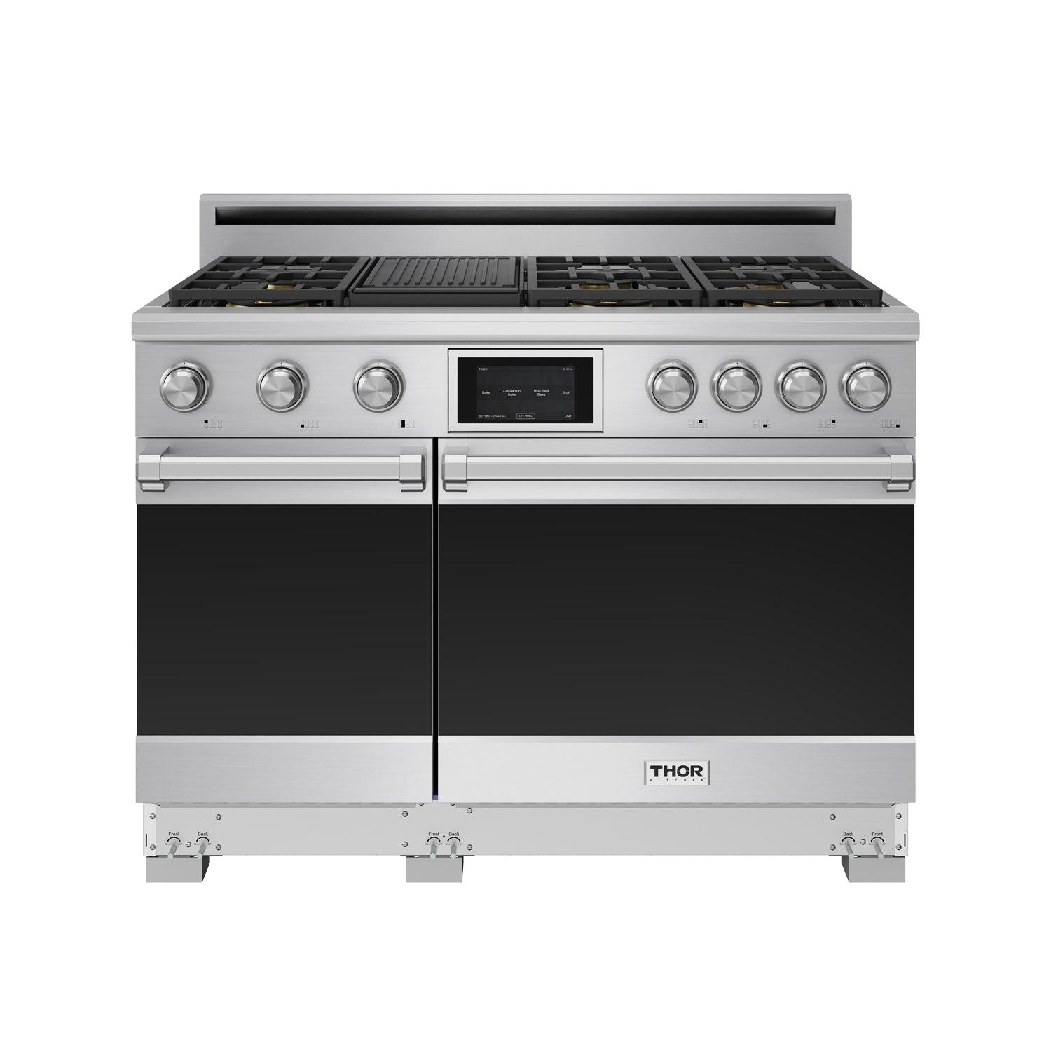 Thor Kitchen XRD48ELP 48 Inch X Series Professional Freestanding Dual Fuel Range Liquid Propane