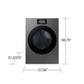 Samsung DV90F53AGS 7.6 Cu. Ft. Bespoke Ai Ultra Capacity Front Load Gas Dryer With Ai Home And Ai Optidry+ In Dark Steel
