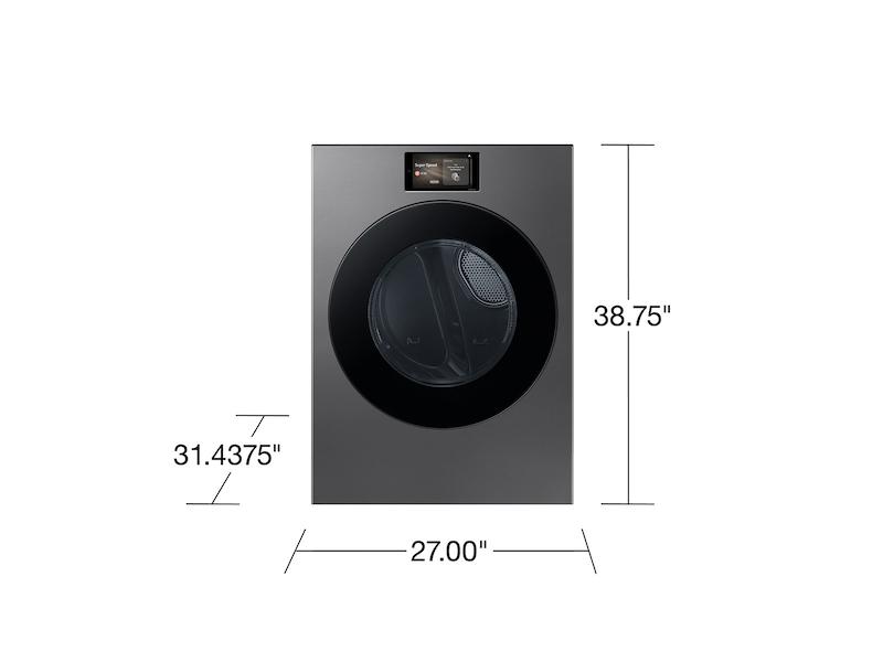 Samsung DV90F53AGS 7.6 Cu. Ft. Bespoke Ai Ultra Capacity Front Load Gas Dryer With Ai Home And Ai Optidry+ In Dark Steel
