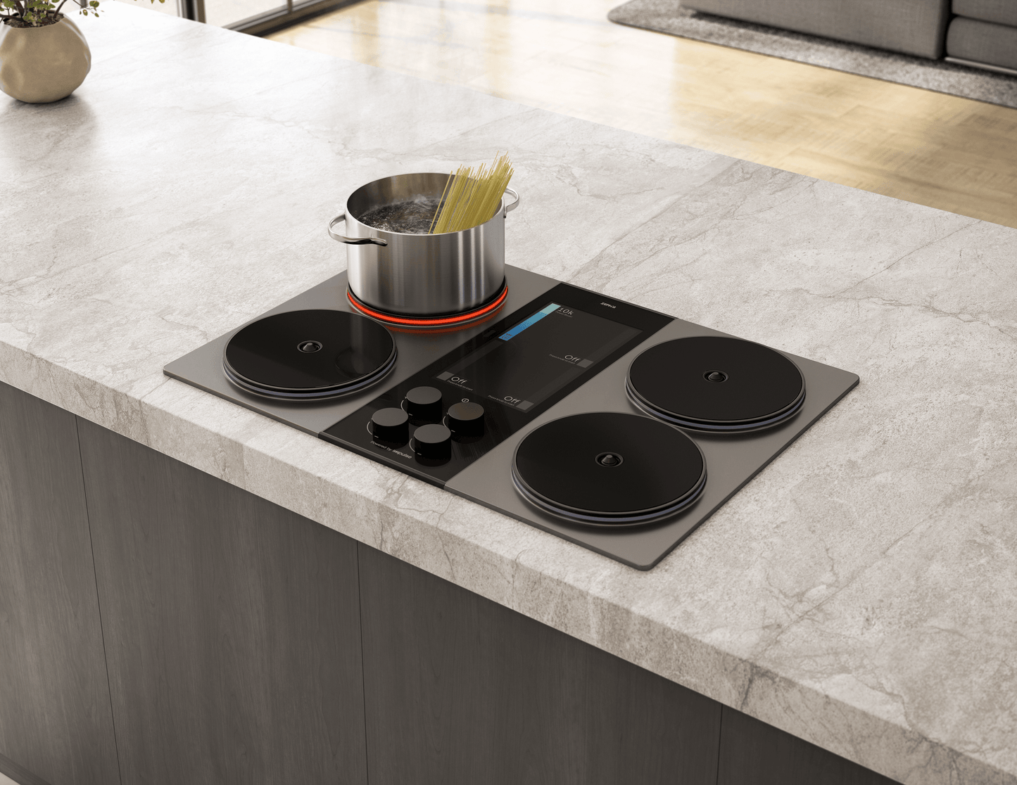 Zephyr ZHCT130AC Hypercore Induction Cooktop, 30In, Charcoal, Requires Battery