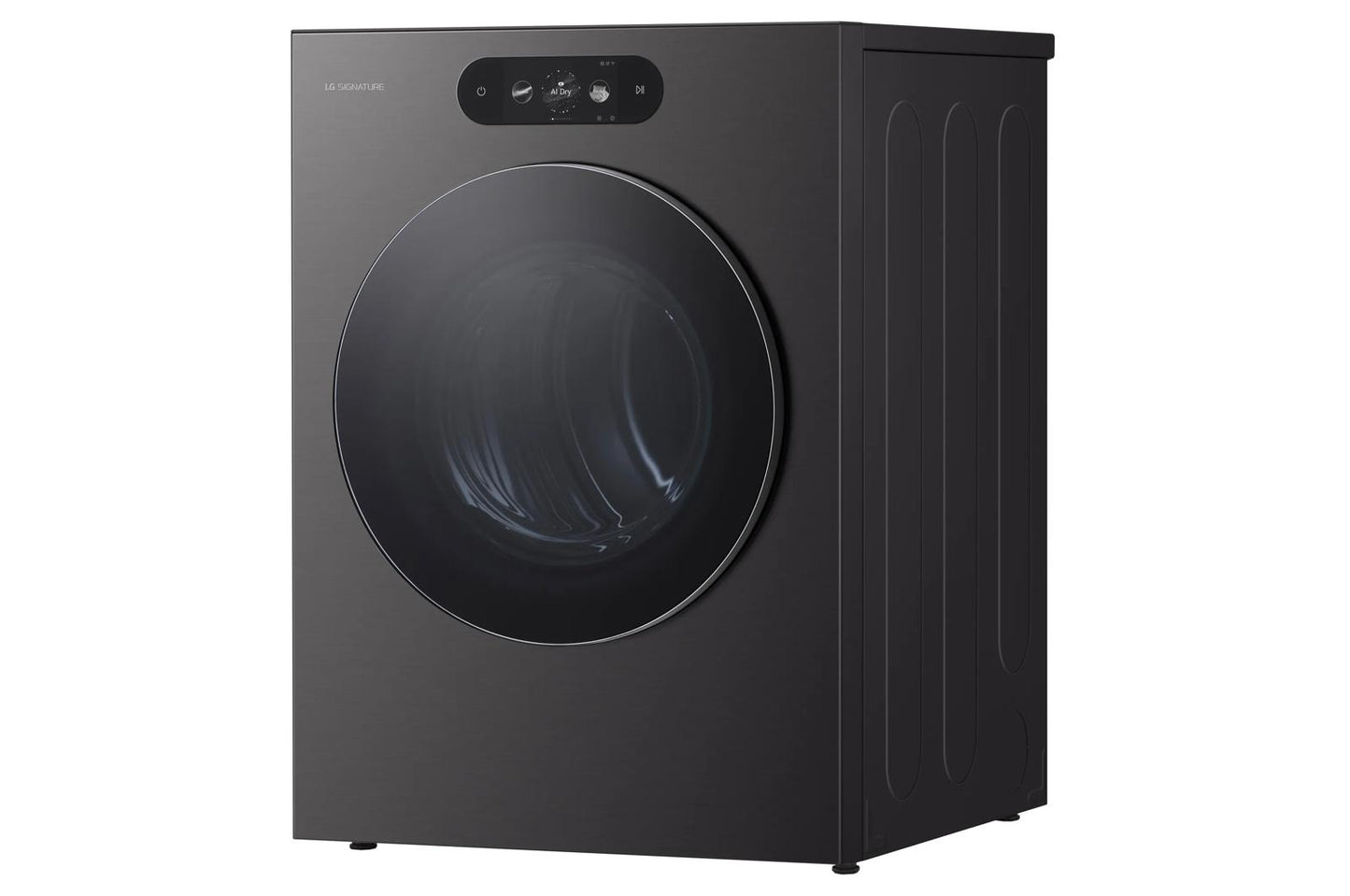 Lg DLEX9900B Lg Signature 9.0 Cu. Ft. Mega Capacity Smart Front Load Electric Dryer With Built-In Intelligence, Turbosteam® And Touch Lcd Control