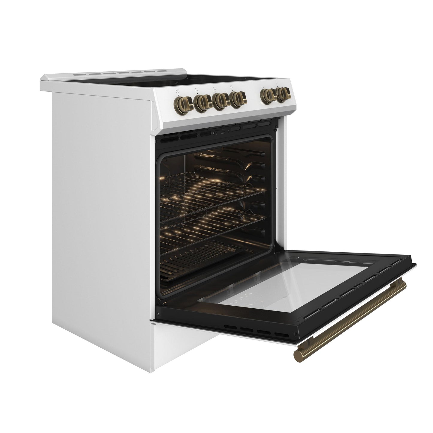 Forno FFSEL602230WHT Forno Leonardo Espresso 30-Inch White Electric Range, True Convection, Energy Efficient