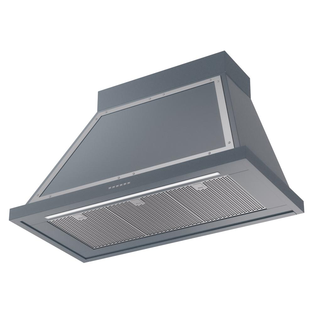 Ilve UANB40BGC Ilve Uanb40Bgc Nostalgie Ii Noblesse 40 Inch Range Hood With 600 Cfm (Blue Grey, Chrome)