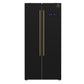 Forno FFRBI180533BLK Forno Salerno Espresso 33-Inch Black Side-By-Side Refrigerator, 15.6 Cu. Ft., Energy-Efficient, No Frost, Modern Design