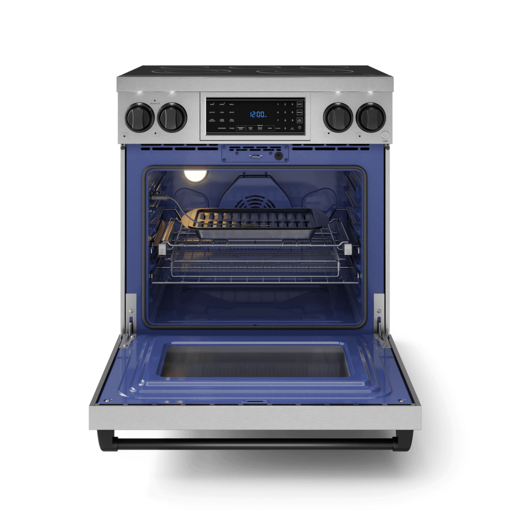 Thor Kitchen RSE30BLK 30 Inch Professional Electric Range With Tilt Panel Touch Control In Stainless Steel/Black Gordon Ramsay Series - Rse30-Blk