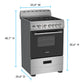 Avanti CERU240P3S Avanti 24-Inch Freestanding Electric Range With Ceramic Glass Cooktop And Digital Timer, In Stainless Steel (Ceru240P3S)