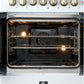 Forno FFSGS635630WHT Forno Galiano 30-Inch Freestanding French Door Dual Fuel Range White