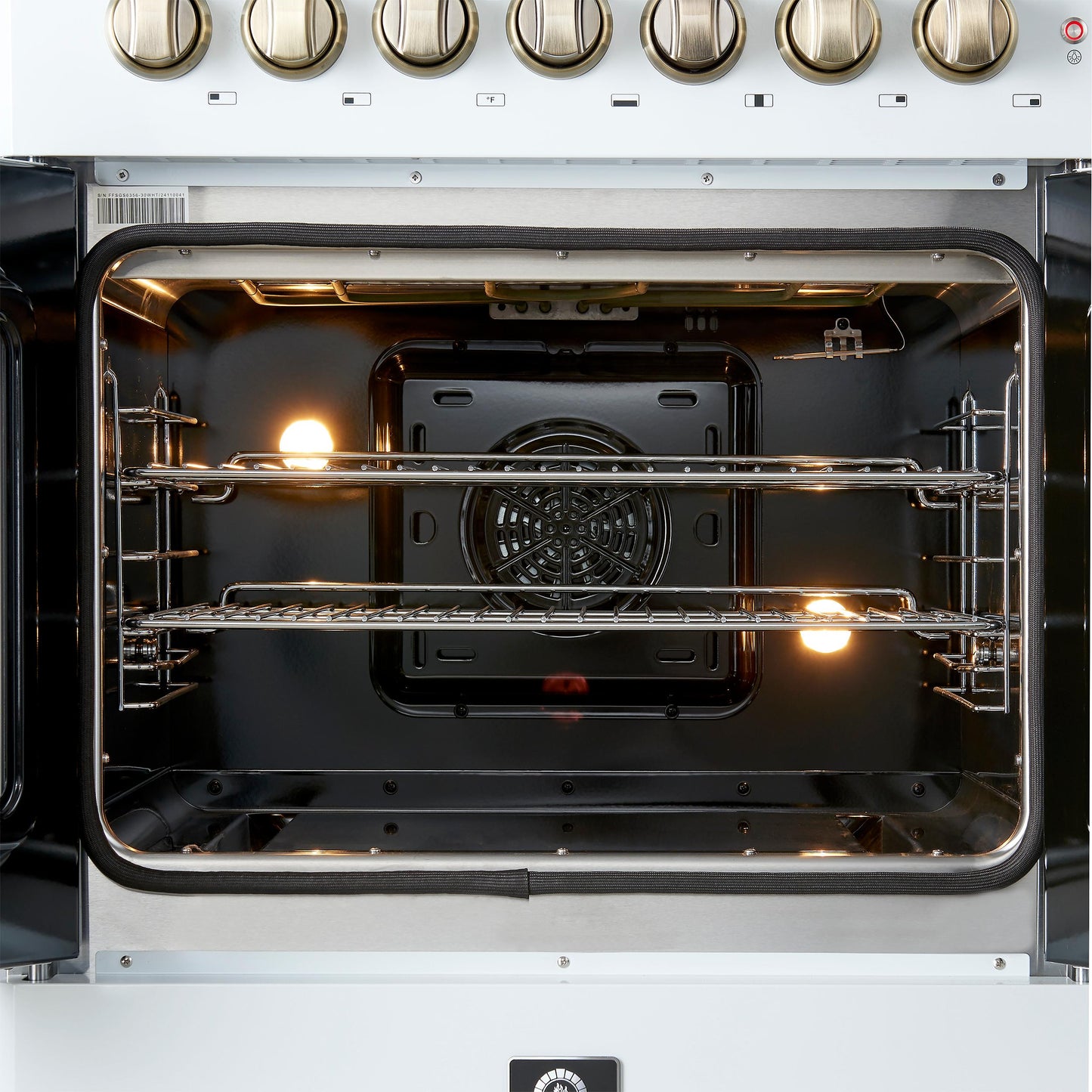 Forno FFSGS635630WHT Forno Galiano 30-Inch Freestanding French Door Dual Fuel Range White