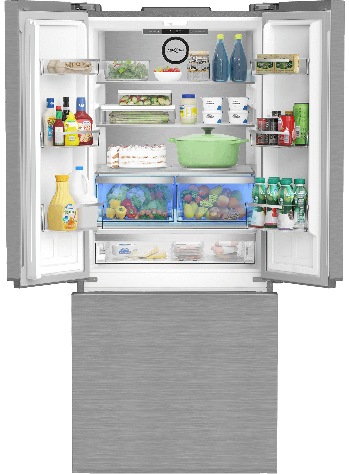 Blomberg Appliances BRFD21622SS 30" Counter-Depth French Door Refrigerator With Ice Maker