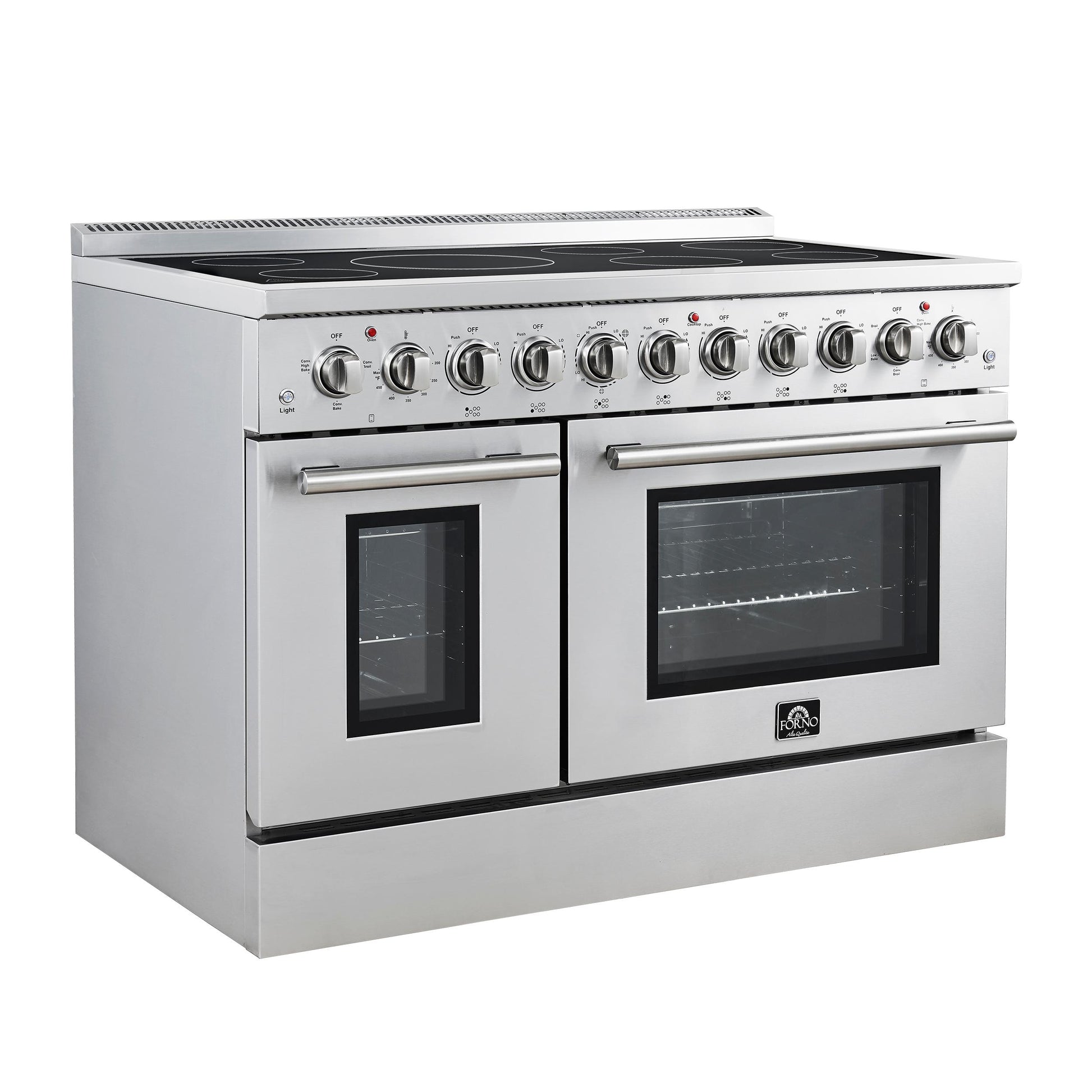 Forno FFSEL601148 Forno Paolo 48 Inch Freestanding Electric Range, Stainless Steel, 6.7 Cu.Ft, True Convection Oven, Energy Efficient