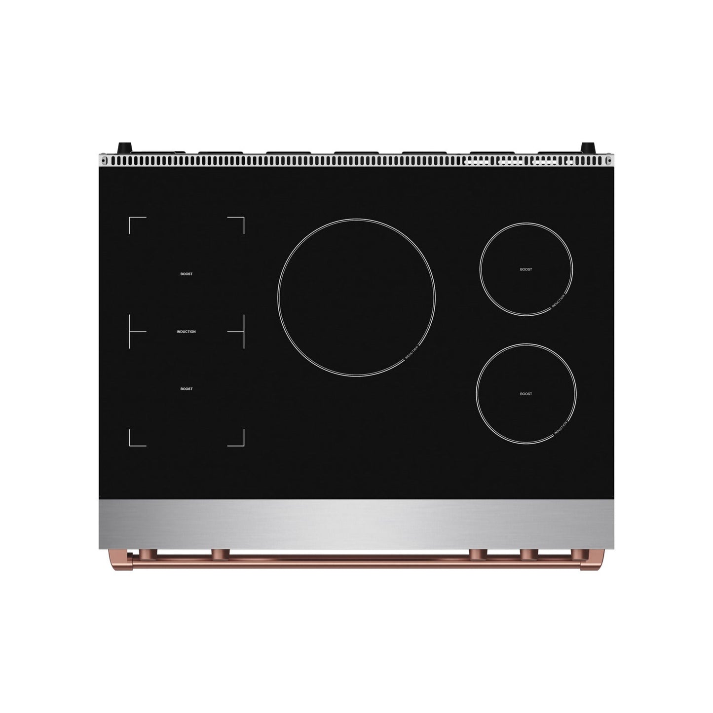 Thor Kitchen RSI36RSG 36 Inch Professional Induction Range With Tilt Panel Touch Control In Stainless Steel And Rose Gold Gordon Ramsay Series