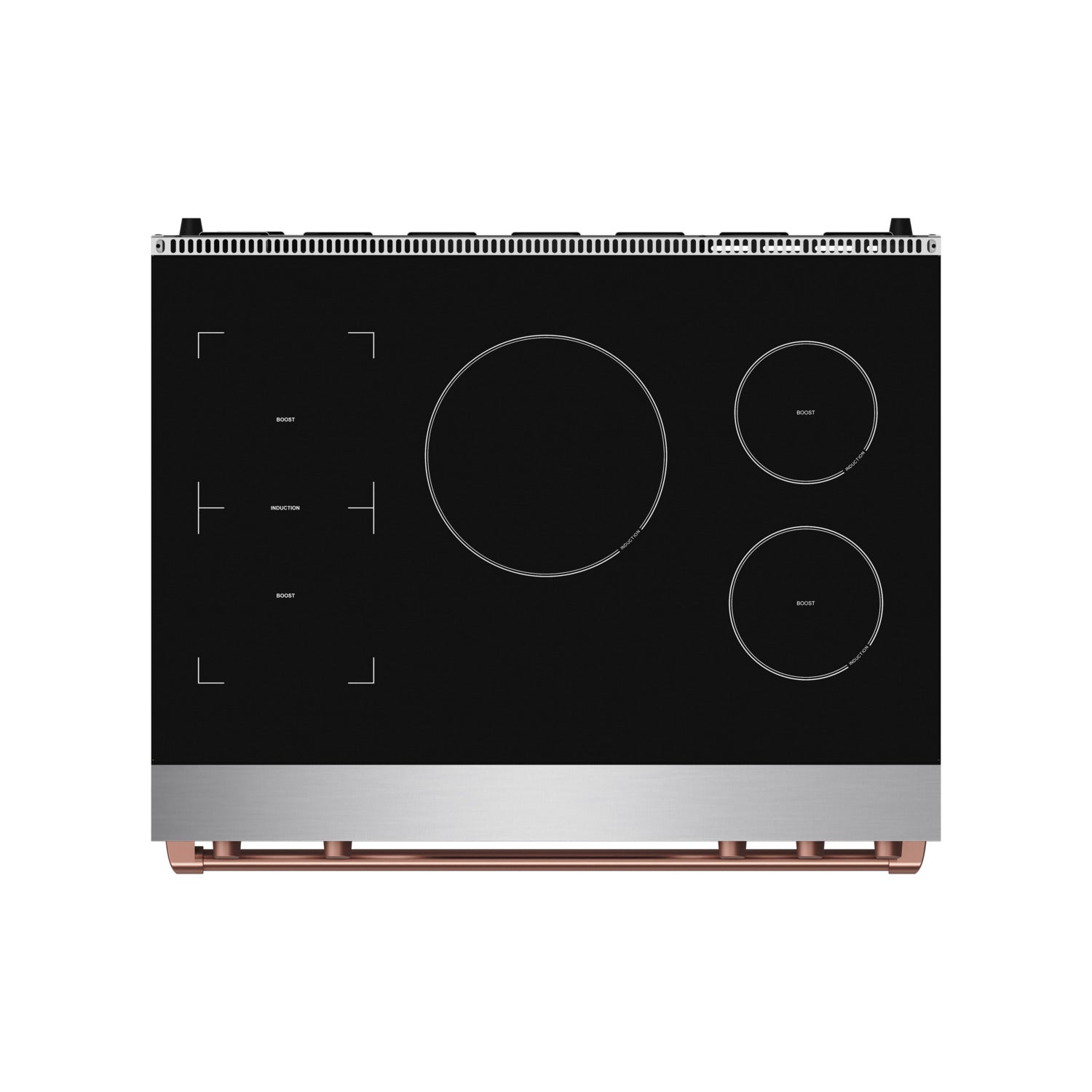 Thor Kitchen RSI36RSG 36 Inch Professional Induction Range With Tilt Panel Touch Control In Stainless Steel And Rose Gold Gordon Ramsay Series