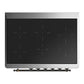 Ilve UMIB36QNR3WHB Ilve Umib36Qnr3Whb Majestic Iii 36 Inch Induction Range With 6 Elements, 3.5 Cu. Ft. Total Oven Capacity (Solid Door, White, Burnished)