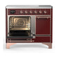 Ilve UMDIB40QNR3BUP Ilve Umdib40Qnr3Bup Majestic Iii 40 Inch Induction Range With 6 Elements, 3.82 Cu. Ft. Total Oven Capacity (Solid Door, Burgundy, Copper)