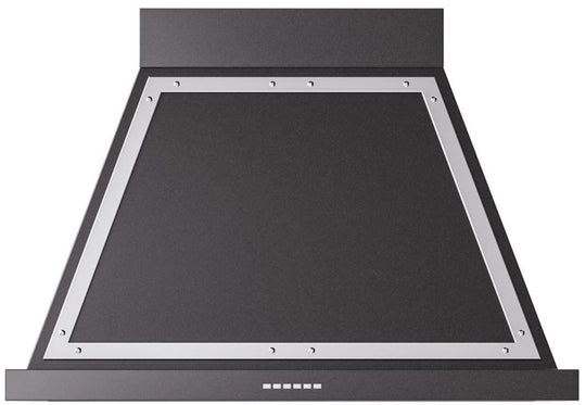 Ilve UANB36BKC Nostalgie 36 Inch Glossy Black Wall Mount Range Hood