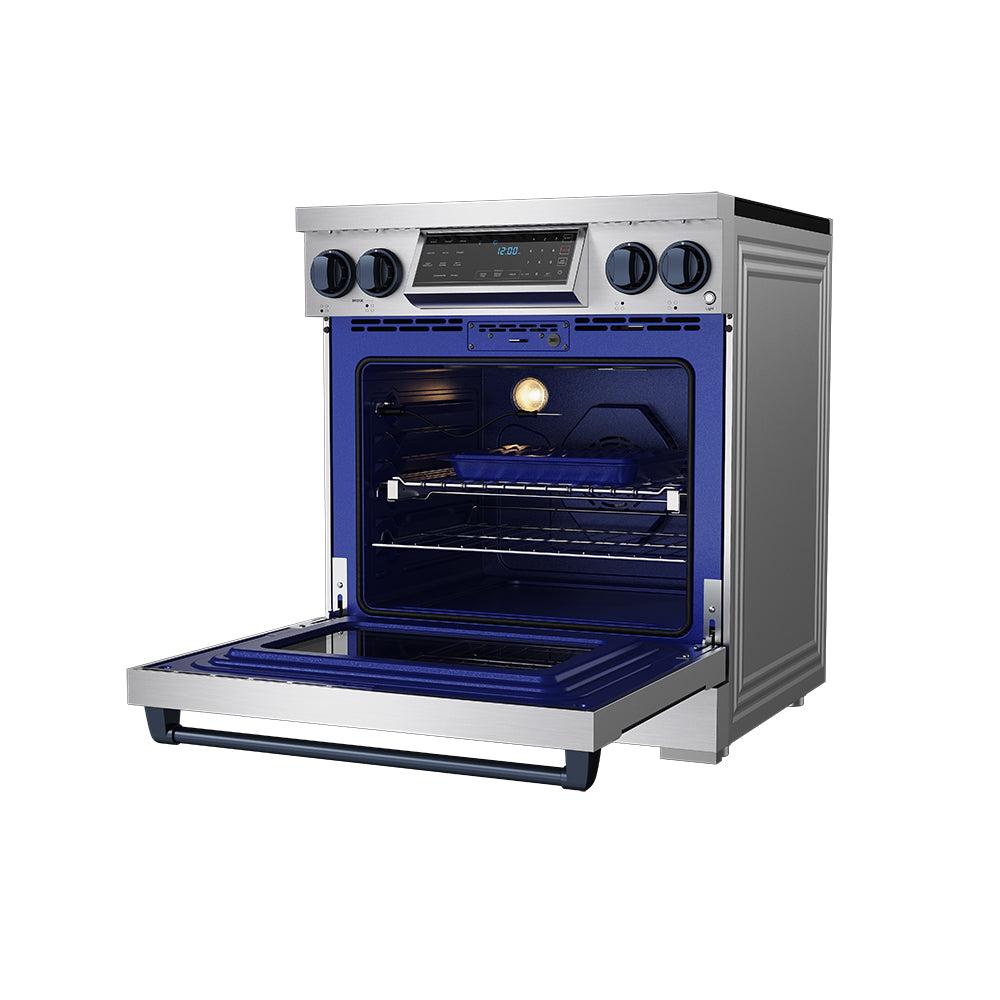 Thor Kitchen RSI30BLU 30 Inch Professional Induction Range With Tilt Panel Touch Control In Stainless Steel And Blue Gordon Ramsay Series