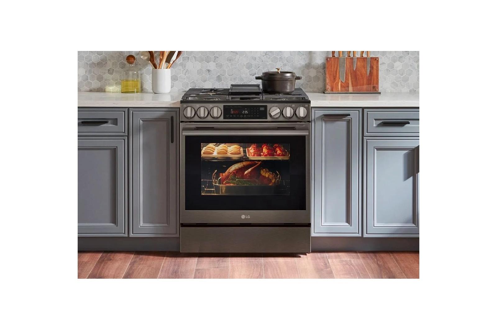 Lg LSGL6335Z 6.3 Cu Ft. Smart Gas Slide-In Range With Probake Convection® Instaview®, And Air Fry