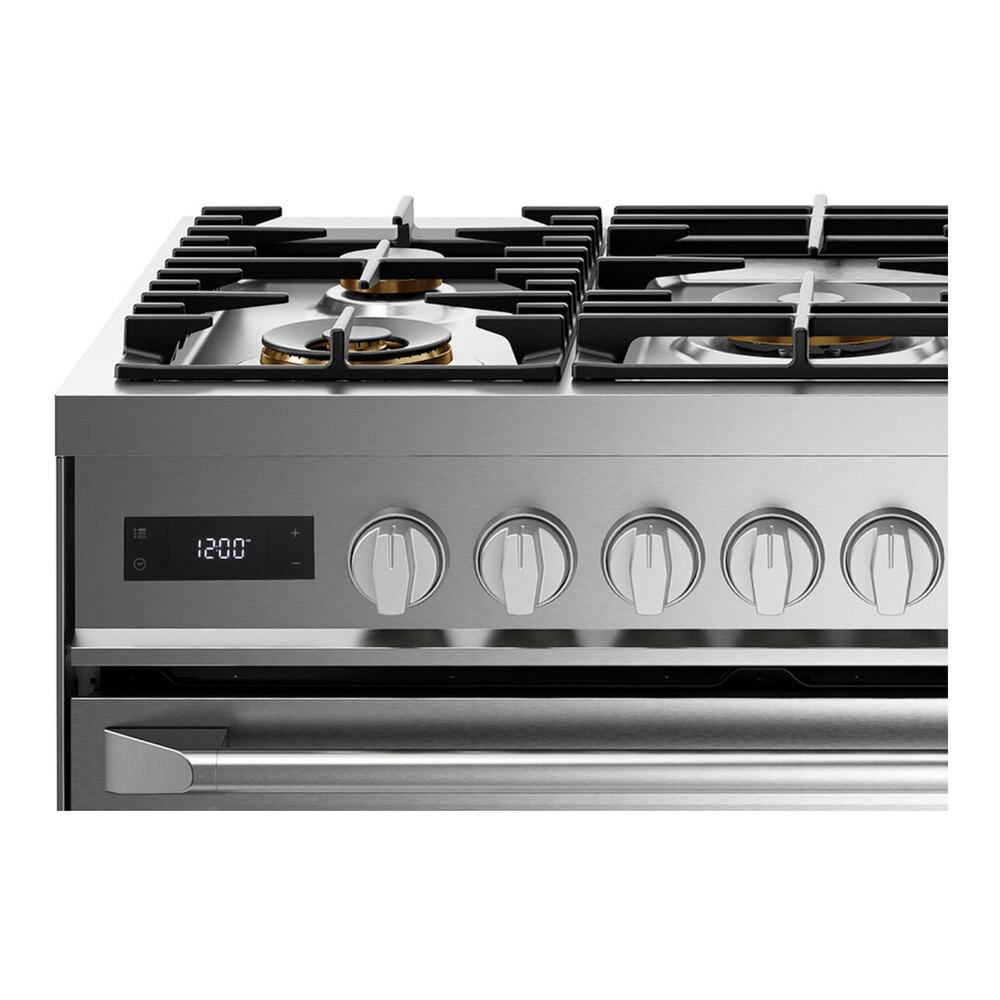 Verona VUFSGE486DSS Verona Vufsge486Dss 48 Inch Ultima Collection Dual Fuel Range With 6 Brass Sealed Burners, 5.8 Cu. Ft. Oven Capacity, Digital Clock In Stainless Steel