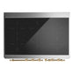 Ilve UMDIB40QNR3BGG Ilve Umdib40Qnr3Bgg Majestic Iii 40 Inch Induction Range With 6 Elements, 3.82 Cu. Ft. Total Oven Capacity (Solid Door, Blue Grey, Brass)