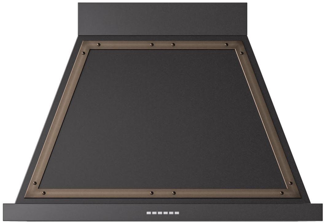 Ilve UANB36BKB Nostalgie 36 Inch Glossy Black Wall Mount Range Hood