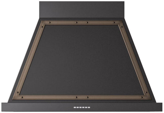 Ilve UANB36BKB Nostalgie 36 Inch Glossy Black Wall Mount Range Hood