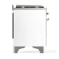 Ilve UM48FSNR3WHCLP Ilve Um48Fsnr3Whclp Majestic Iii 48 Inch Dual Fuel Range With 5 Black Brass Burners, Griddle And French Top, Dual Function Burner Up To 25,000 Btu (Liquid Propane, Triple Glass Door, White, Chrome)