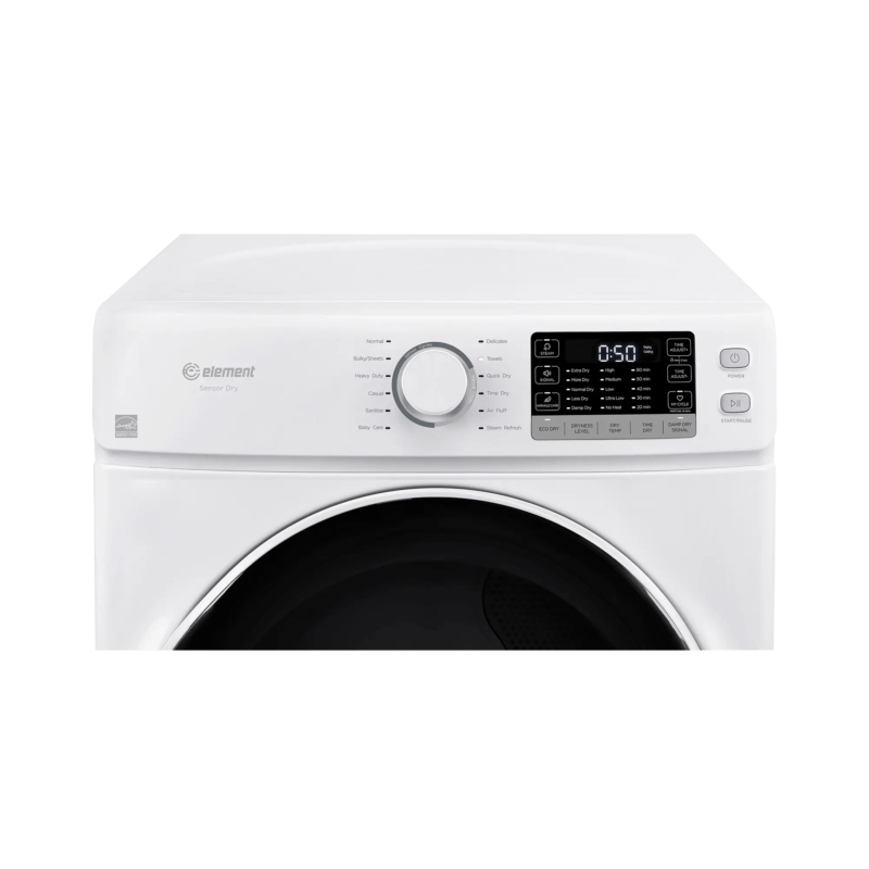 Element Appliance EFD8027GBW Element 8.0 Cu. Ft. Front Load Gas Dryer - White, Energy Star (Efd8027Gbw)