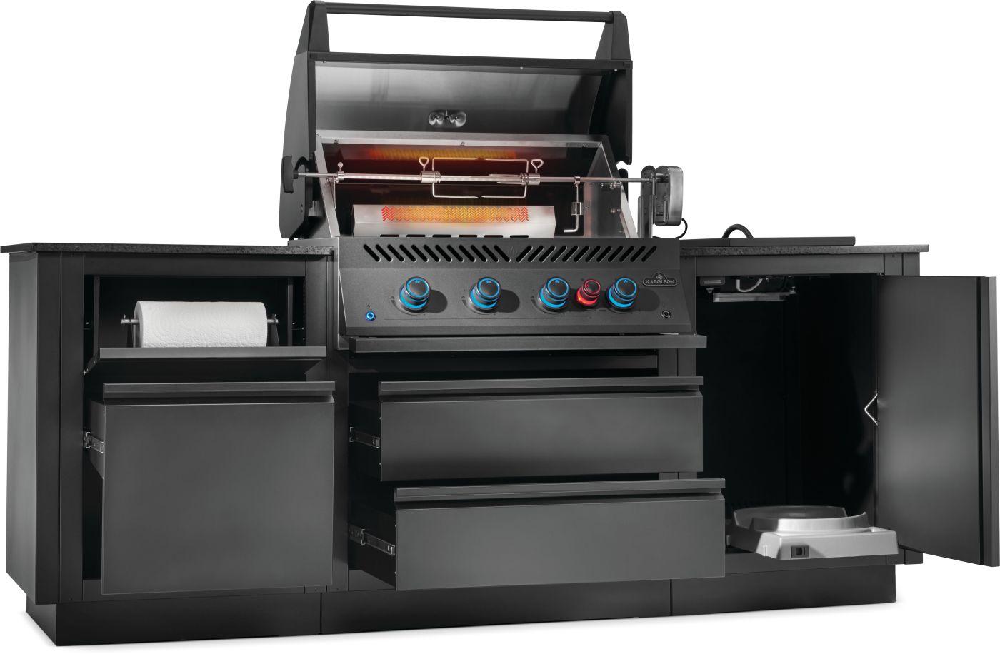 Napoleon Bbq ODK300BIG32RBPMK1 Oasis 300 Outdoor Kitchen, Built-In 700 Series 32 With Soft Close , Propane, Matte/Matt Black