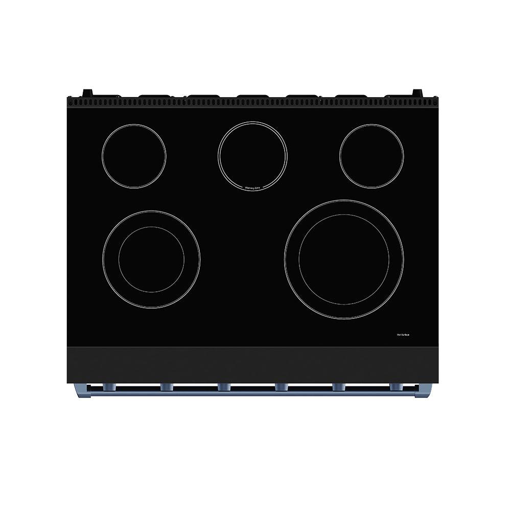 Thor Kitchen RSE36PBBLU 36 Inch Professional Electric Range In Black/Blue Gordon Ramsay Series
