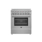 Forno FFSEL601130 Forno Paolo 30-Inch Freestanding Electric Range, Stainless Steel, 4.38 Cu.Ft, True Convection Oven, Energy Efficient