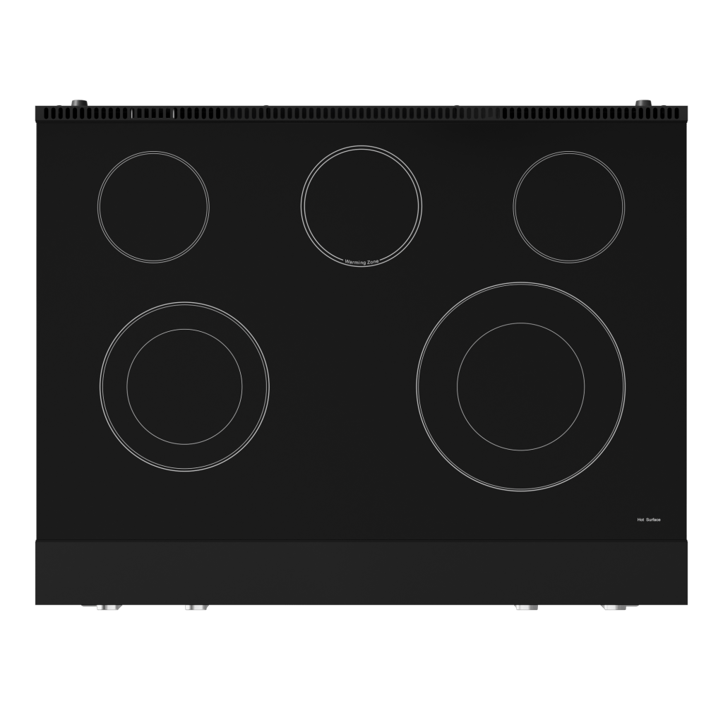 Thor Kitchen RSE36BSS 36 Inch Professional Electric Range With Tilt Panel Touch Control In Black/Stainless Steel Gordon Ramsay Series - Rse36B-Ss