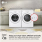 Lg DLE3420W 7.4 Cu. Ft. Ultra Large Capacity Smart Front Load Electric Dryer