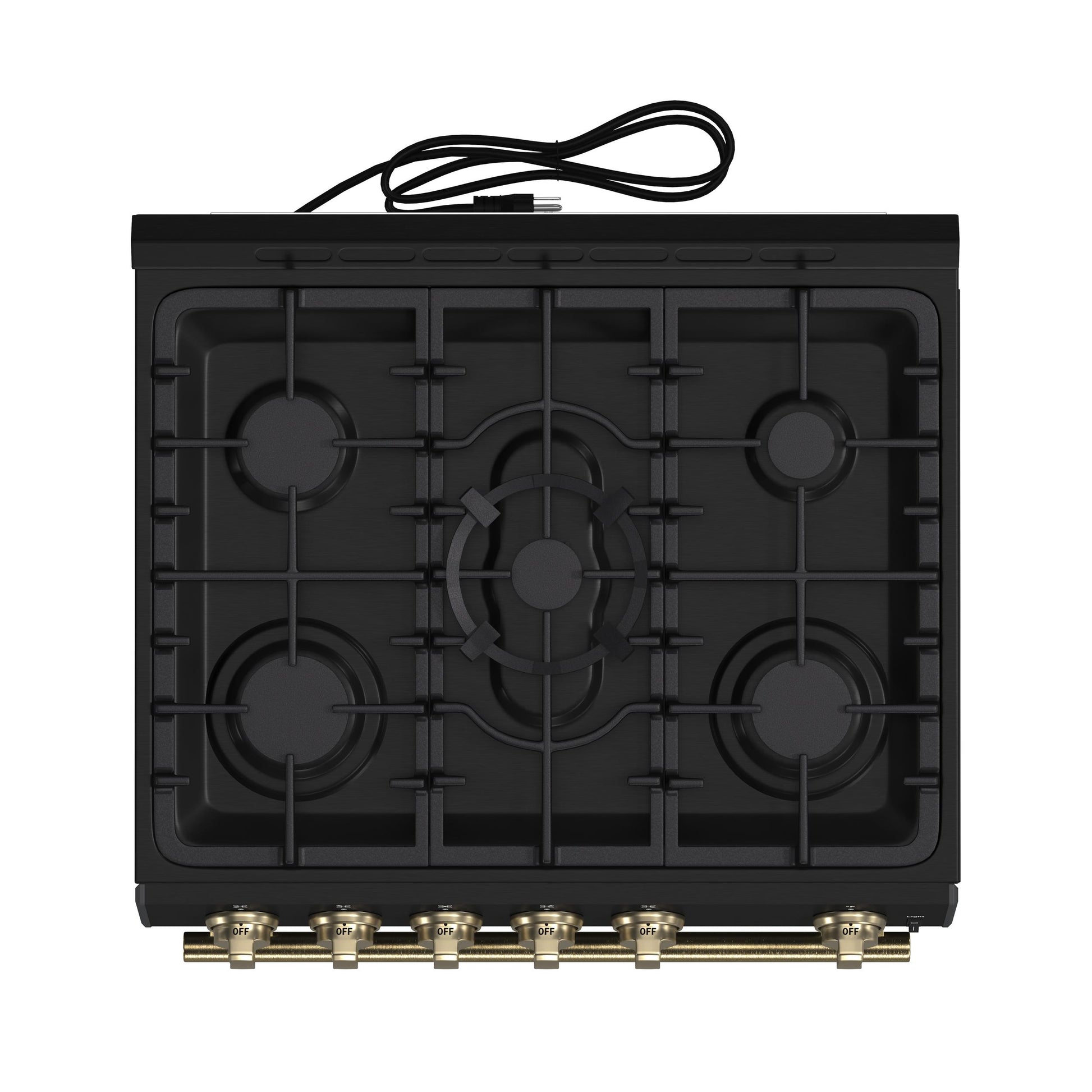 Forno FFSGS111630BLK Forno Leonardo Espresso 30-Inch Black Gas Range, 5 Burners, 39,500 Btu, 5 Cu.Ft Convection Oven