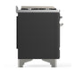 Ilve UM60FSNR3MGCLP Ilve Um60Fsnr3Mgclp Majestic Iii 60 Inch Dual Fuel Range With 7 Burners, Griddle And French Top, Dual Function Burner With Up To 25,000 Btu (Liquid Propane, Triple Glass Door, Graphite Matte, Chrome)