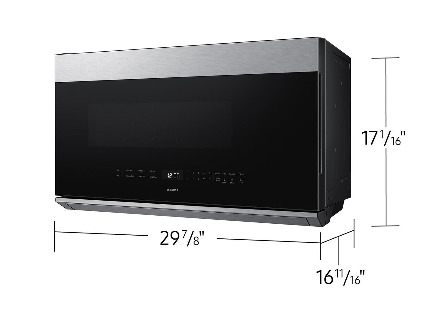 Samsung ME80H2160R Bespoke Over-The-Range Microwave Dualvent Technology Auto Connectivity 500 Cfm