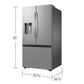 Samsung RF32CG5B30SR Bespoke Ai 3-Door French Door Mega Capacity External Water & Ice Dispenser 31 Cu.Ft.