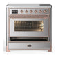 Ilve UMIB36NR3SSP Ilve Umib36Nr3Ssp Majestic Iii 36 Inch Induction Range With 6 Elements, 3.5 Cu. Ft. Total Oven Capacity (Triple Glass Door, Stainless Steel, Copper)