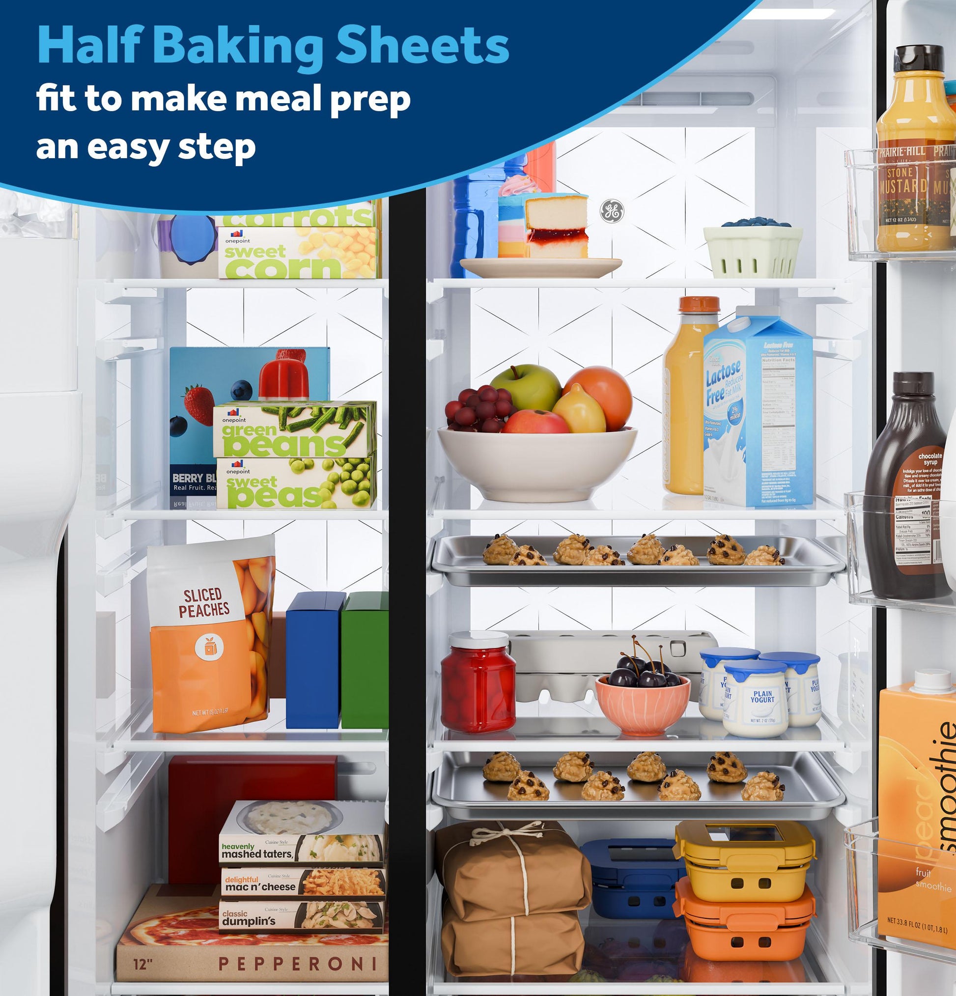 Ge Appliances GSS28PYYFS Ge® 27.7 Cu. Ft. Side-By-Side Refrigerator With Led Light Walls And Extra Tall Dispenser