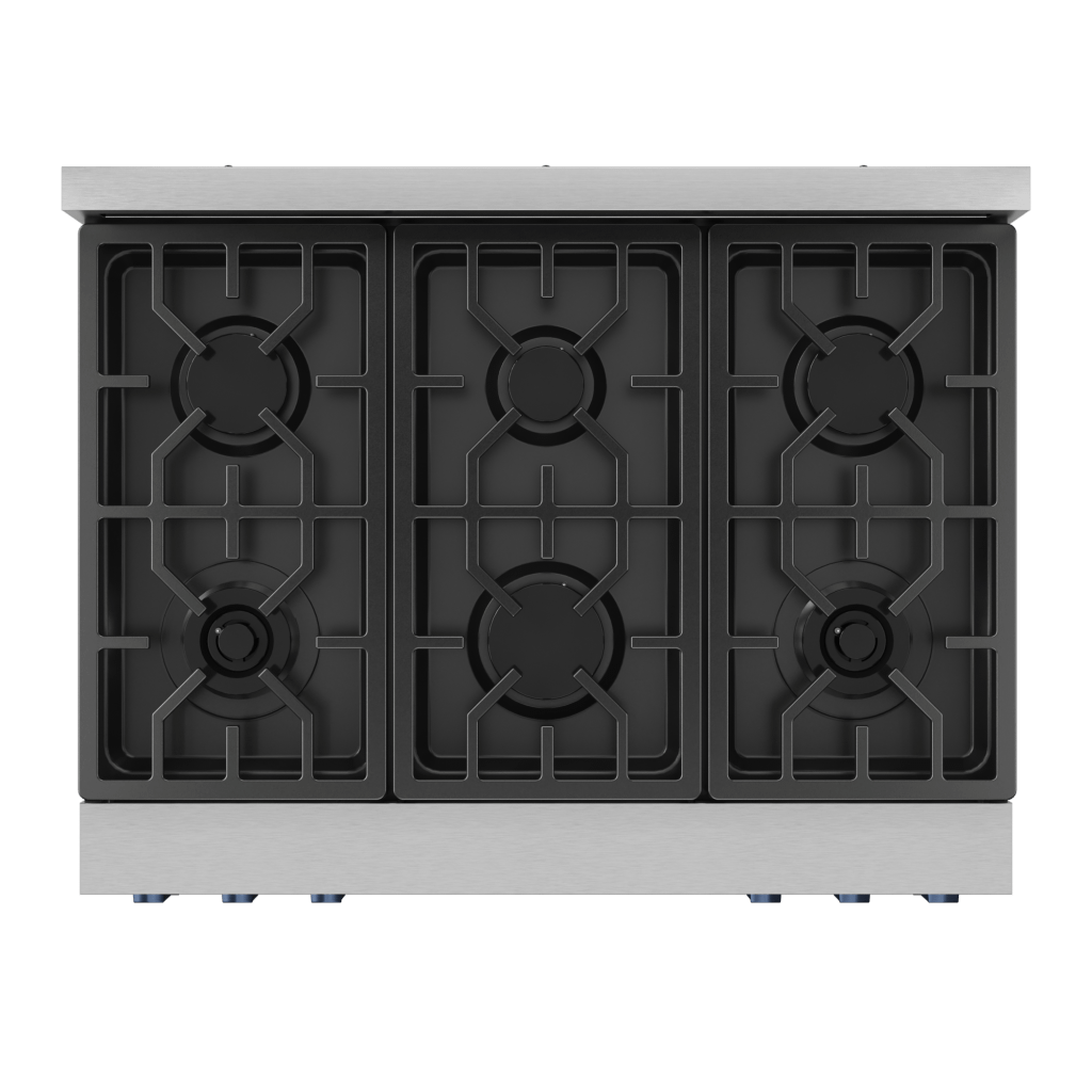 Thor Kitchen RSG36BLU 36 Inch Professional Gas Range With Tilt Panel Touch Control In Stainless Steel/Blue Gordon Ramsay Series - Rsg36-Blu