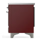 Ilve UMDIB40NR3BUC Ilve Umdib40Nr3Buc Majestic Iii 40 Inch Induction Range With 6 Elements, 3.82 Cu. Ft. Total Oven Capacity (Triple Glass Door, Burgundy, Chrome)