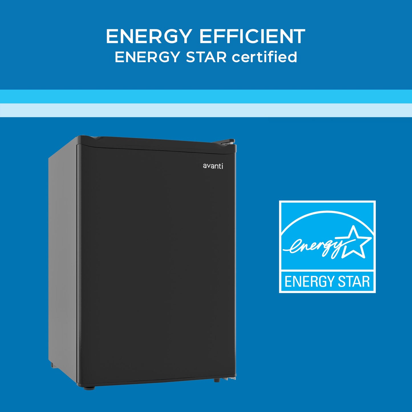 Avanti AVRM25F1B Avanti 2.5 Cu. Ft. Compact Refrigerator, Mini-Fridge, In Black (Avrm25F1B)