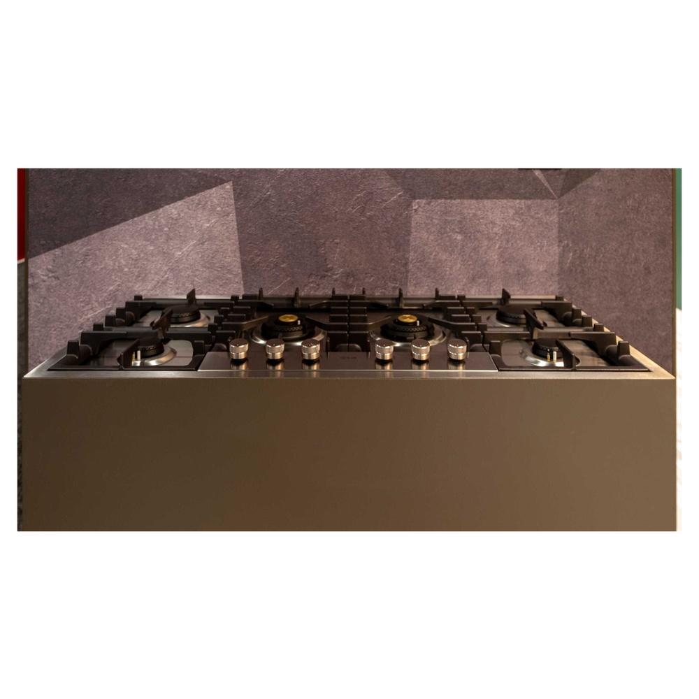 Ilve UHCPT125SSLP Ilve Uhcpt125Sslp Professional Plus Ii 48 Inch Built-In Gas Cooktop With Total Black Brass Burners, In Stainless Steel (6 Sealed Burners, Liquid Propane)