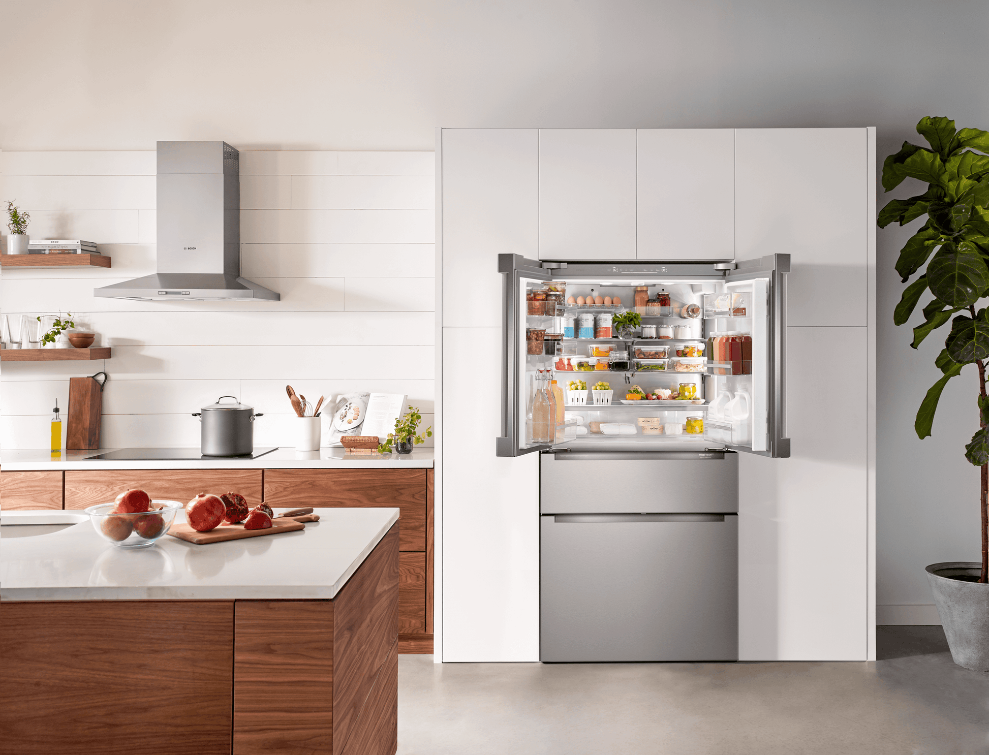 Bosch B36CL84ENS 800 Series, French Door Bottom Freezer, Multi Door, 36'', Brushed Steel (With Anti-Fingerprint)