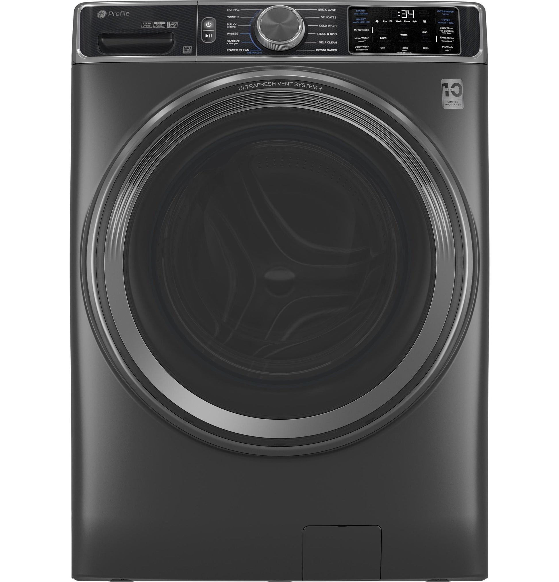 Ge Appliances PFW955SPWDS Ge Profile&#8482; 5.5 Cu. Ft. Capacity Smart Front Load Energy Star® Steam Washer With Ultrafresh Vent System+ And Smart Wash & Smart Rinse