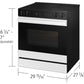 Samsung NSE6DB850012 Bespoke 6.3 Cu. Ft. Smart Slide-In Electric Range With Air Sous Vide & Air Fry In White Glass
