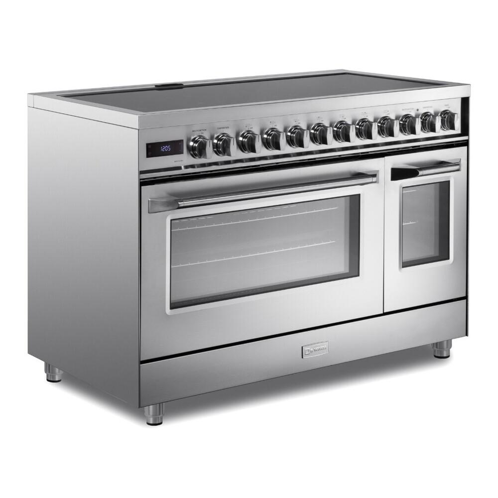 Verona VUFSIE487DSS Verona Ultima 48" Induction Range With 7 Elements, Griddle And 6.5 Cu. Ft. Oven Capacity In Stainless Steel