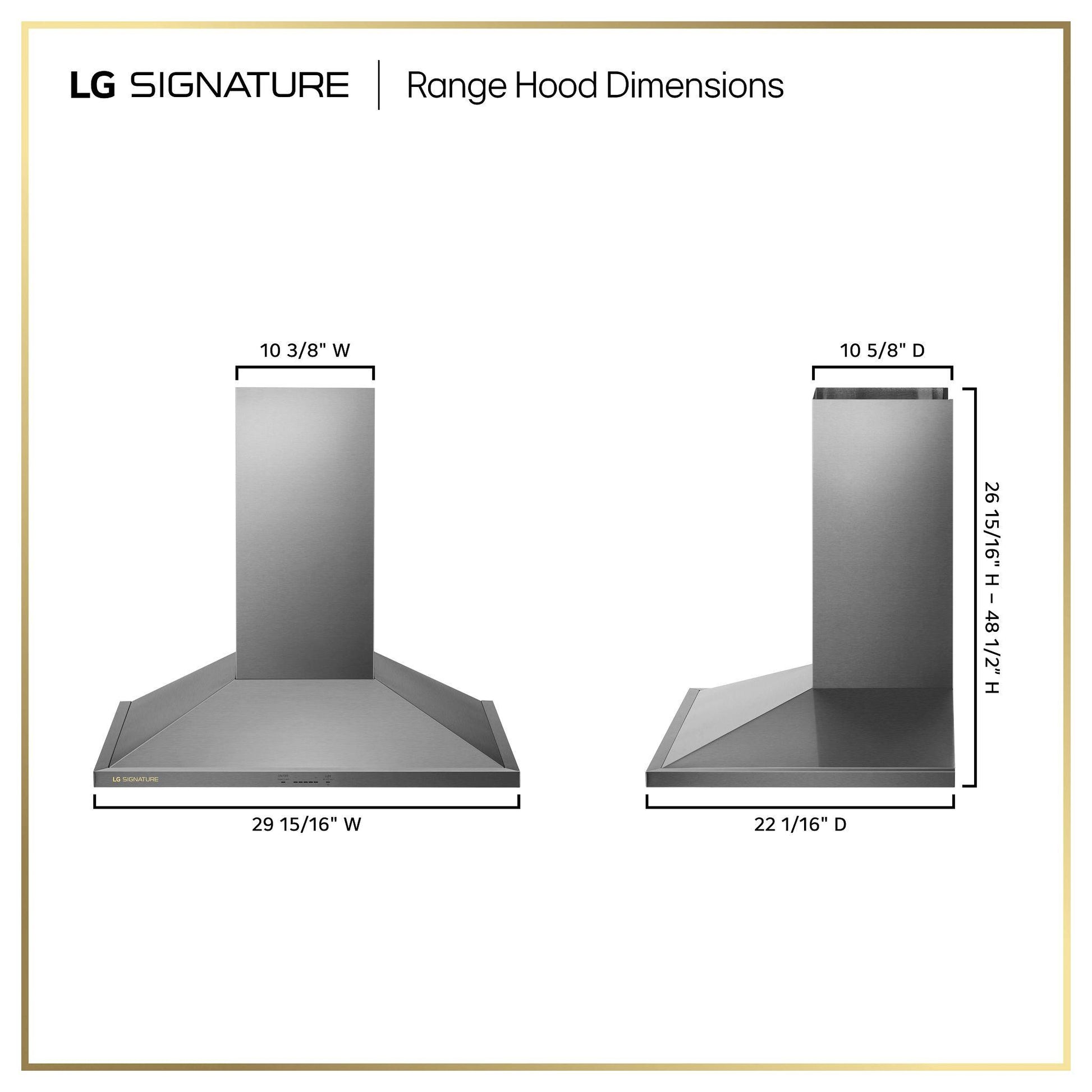 Lg HCEU3039X Lg Signature 30 Inch Wall Mount Chimney Hood